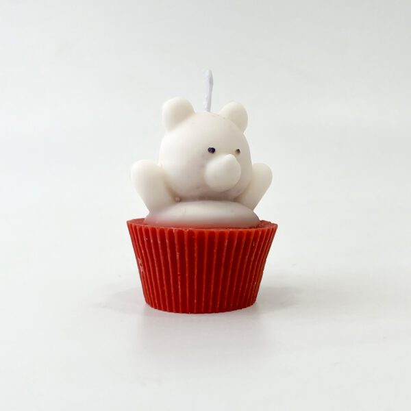 Adorable Bear Cupcake Candle – Perfect for Decor & Gifting - Image 2