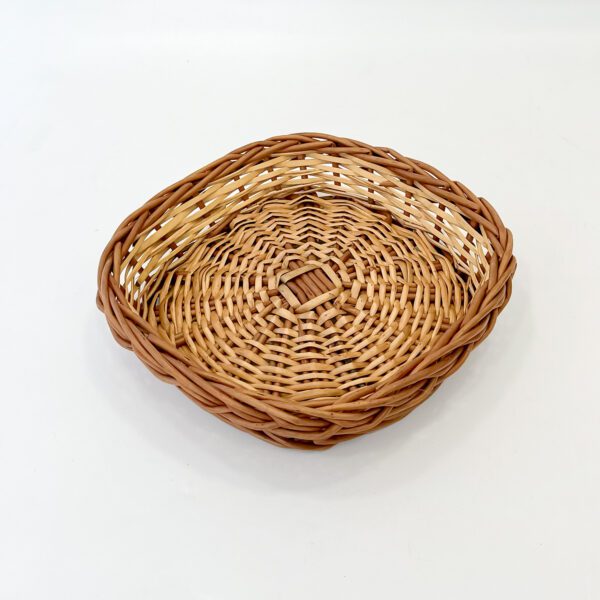 Artisan-Crafted Round Cane Basket Tray – Exquisite, Eco-Friendly & Multi-Purpose Design - Image 3