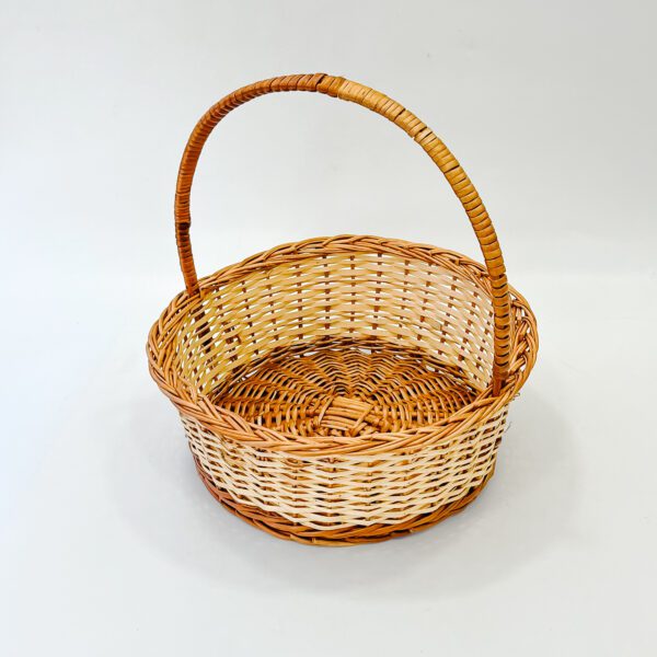 Versatile Handcrafted Cane Basket – Stylish 16-Inch Storage Solution for Any Room - Image 3