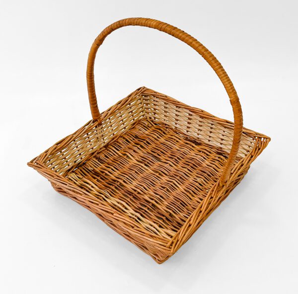 Timeless Handcrafted Functional Cane Basket – 16-Inch Storage with Rustic Charm - Image 3