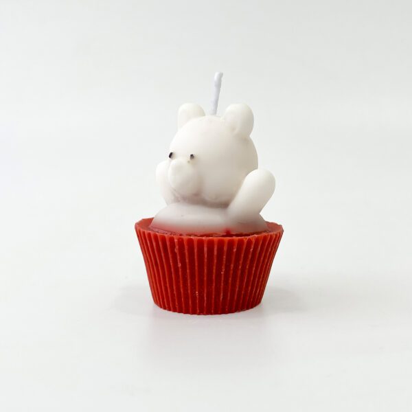 Adorable Bear Cupcake Candle – Perfect for Decor & Gifting - Image 3