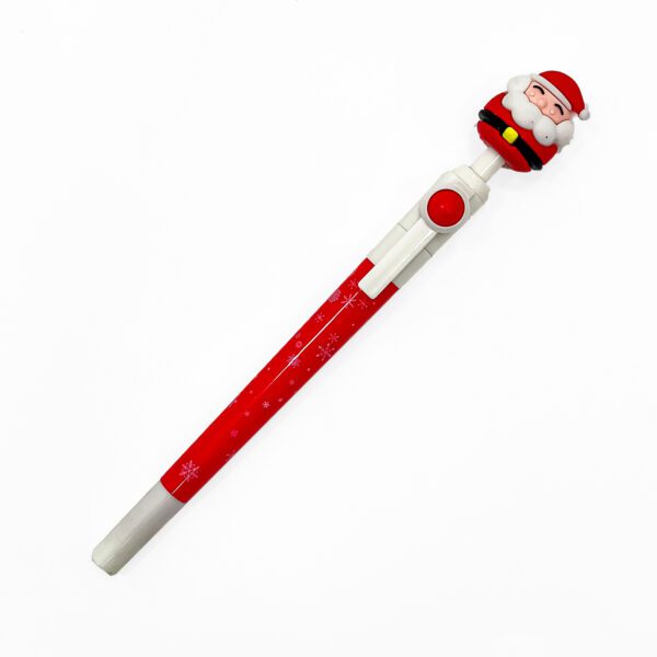 Santa Claus Pen x2 with Snowflake Design – Festive Christmas Stationery - Image 3