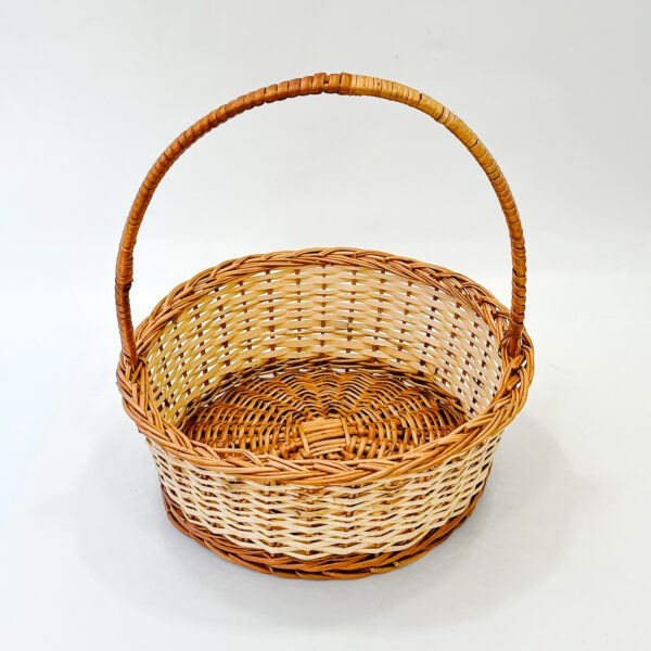 Versatile Handcrafted Cane Basket – Stylish 16-Inch Storage Solution for Any Room - Image 4