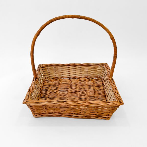 Timeless Handcrafted Functional Cane Basket – 16-Inch Storage with Rustic Charm - Image 4