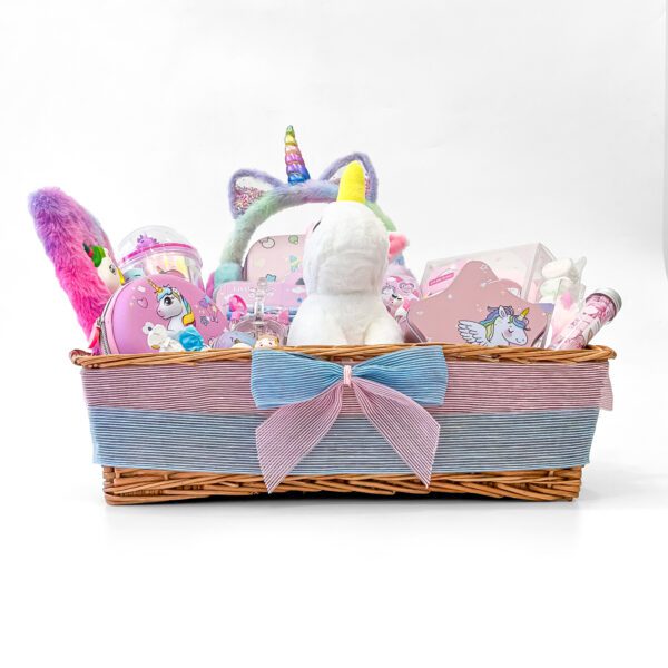 Enchanted Unicorn gift hamper basket- for Kids – Magical Toys, Premium Stationery & Delightful Accessories - Image 4