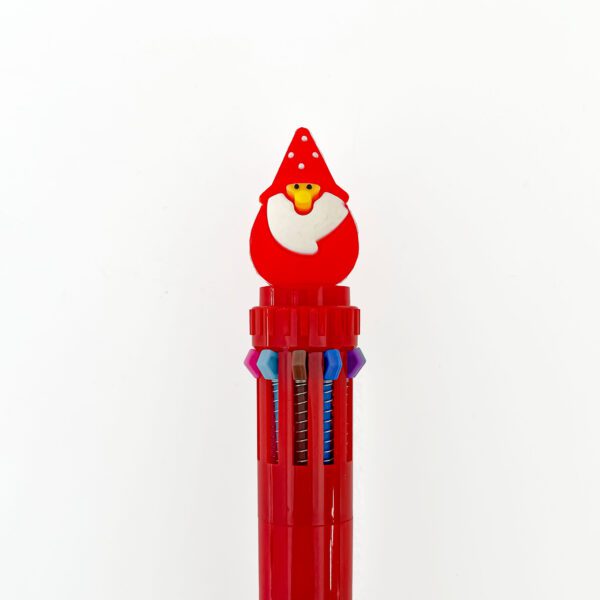 Santa Claus Multi-Color 6-in-1 Ballpoint Pen x2 for Kids - Christmas Theme - Image 4