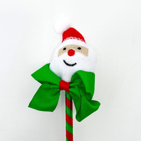 Santa-Themed Decorative Pen with Festive Bow | Pack Of 2 - Image 4