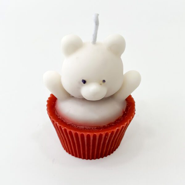 Adorable Bear Cupcake Candle – Perfect for Decor & Gifting - Image 4