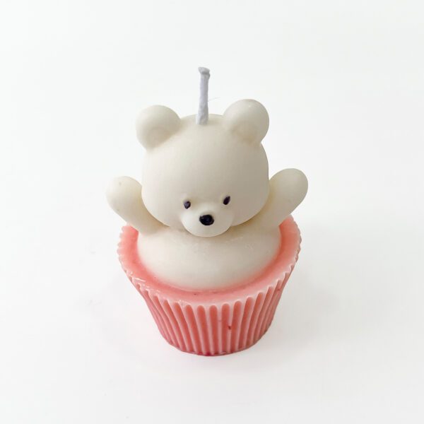 Whimsical Bear Cupcake Candle – Perfect for Gifting & Decor - Image 4