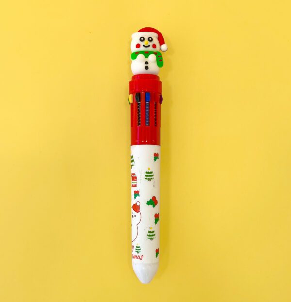 Reindeer-Themed Multi-Color Christmas Pen x4 – Cute Stationery for Kids - Image 3