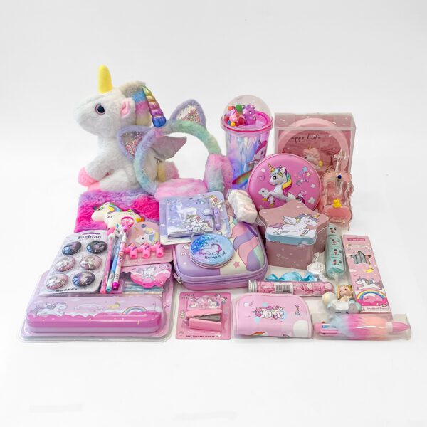 Enchanted Unicorn gift hamper basket- for Kids – Magical Toys, Premium Stationery & Delightful Accessories - Image 5