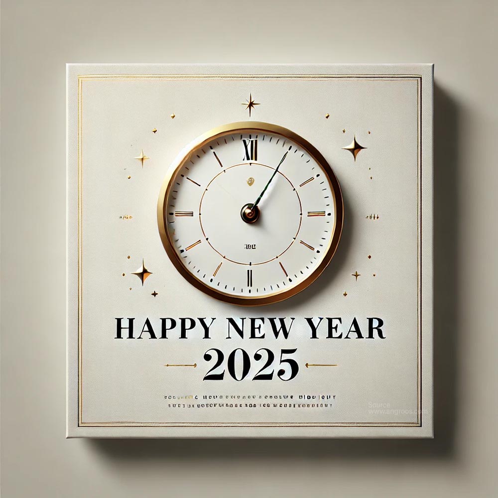 2025 greeting card in square format. The design features a clean white background India's Favourite Online Gift Shop