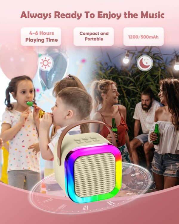 Storio Kids Karaoke Machine | Fun Bluetooth Speaker with Mic & LED Lights - Image 4