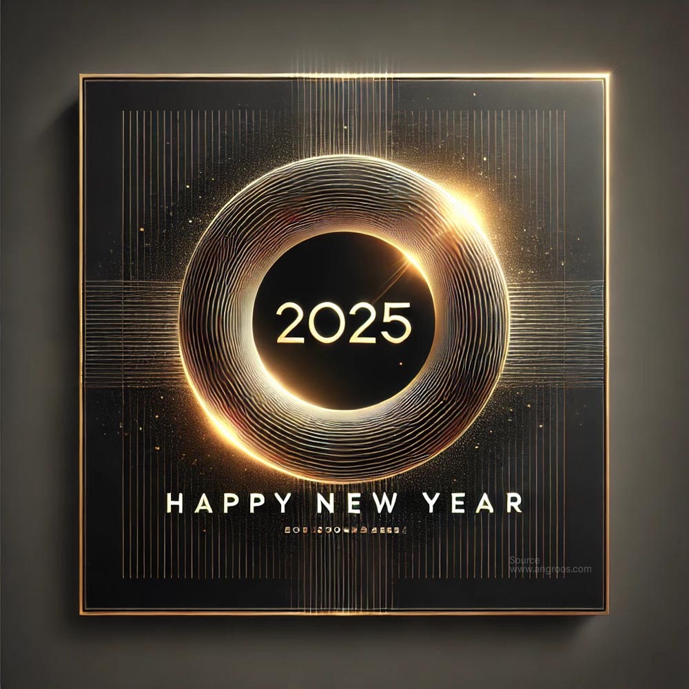 A completely unique and futuristic New Year 2025 greeting card India's Favourite Online Gift Shop