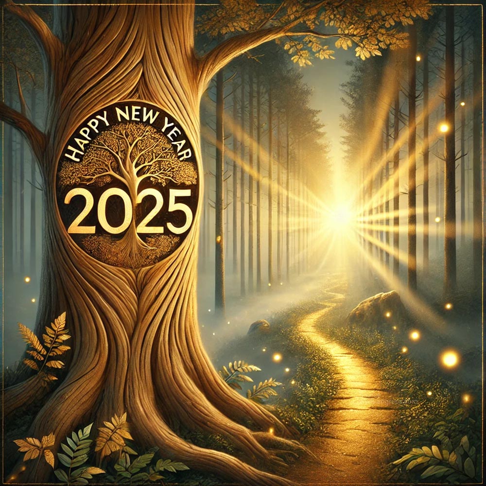 A totally different and nature inspired New Year 2025 greeting card India's Favourite Online Gift Shop