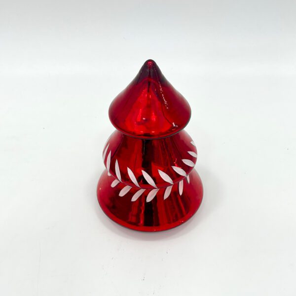 Elegant Red Glass Christmas Tree Ornament for Holiday Decor - Image 2