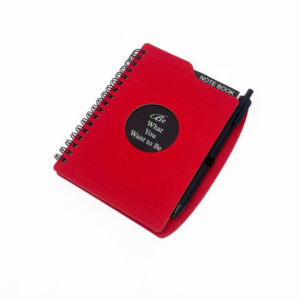 Inspire Your Journey: Premium Spiral Notebook with Pen – Motivational Red Design - Image 2