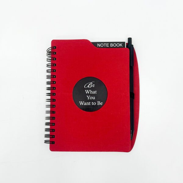 Inspire Your Journey: Premium Spiral Notebook with Pen – Motivational Red Design - Image 4