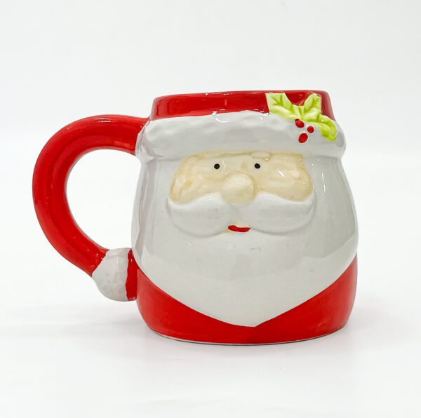 Santa Claus Ceramic Mug – Festive Holiday Coffee Cup with Detailed Christmas Design