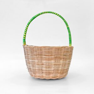 Green Striped Basket