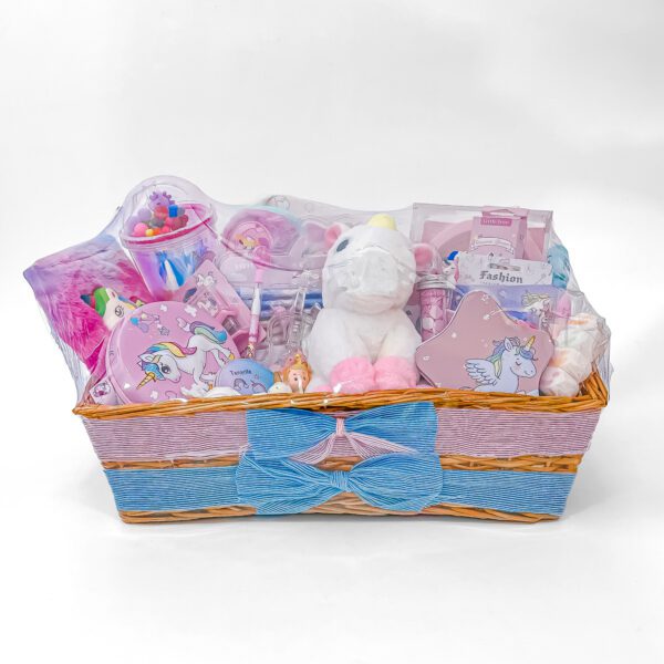 Enchanted Unicorn gift hamper basket- for Kids – Magical Toys, Premium Stationery & Delightful Accessories - Image 6