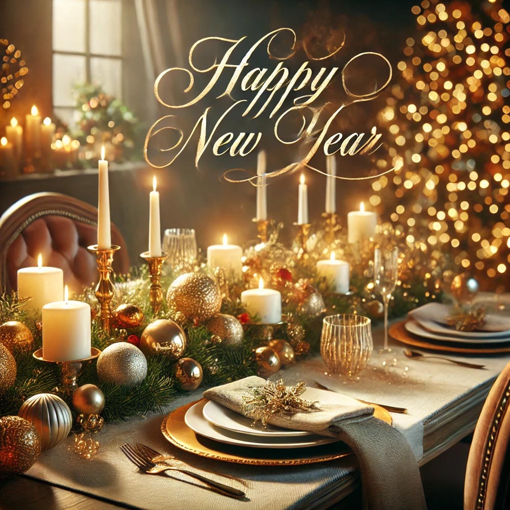 New Year celebration scene featuring a cozy indoor setting India's Favourite Online Gift Shop