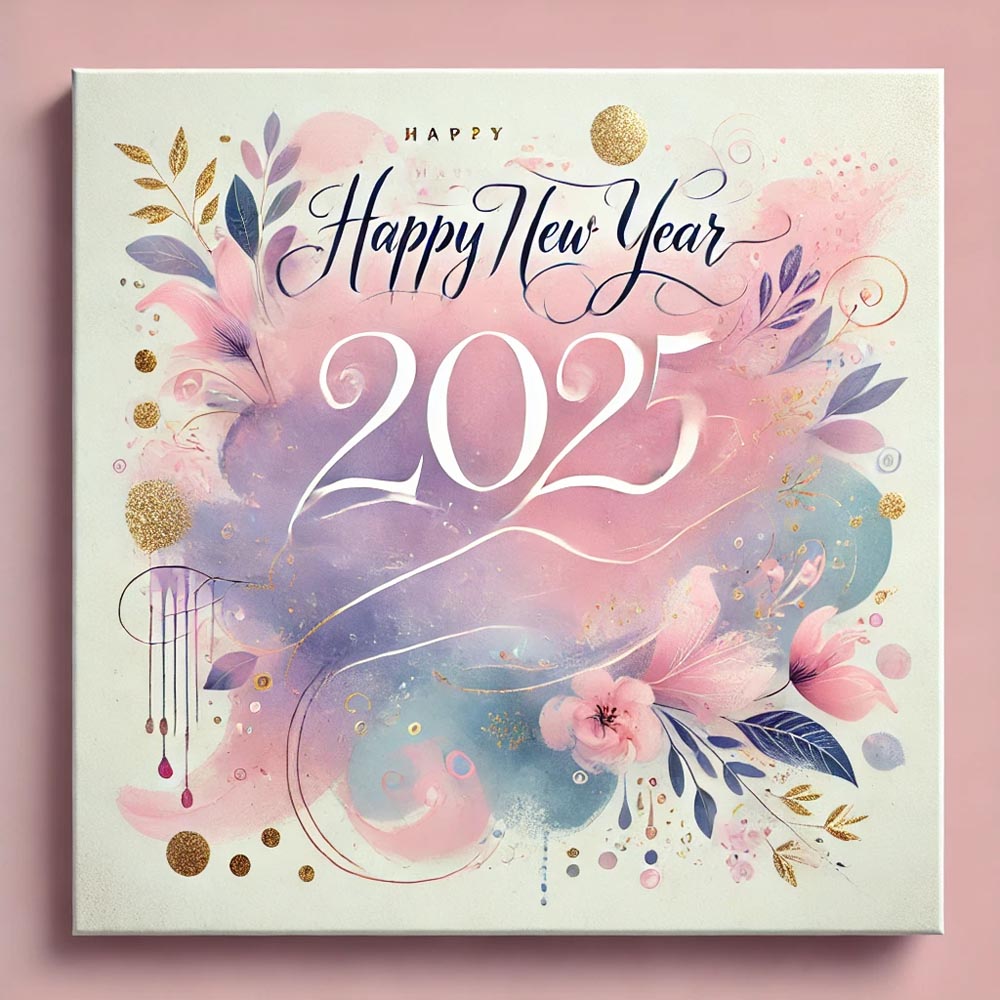 completely fresh and artistic New Year 2025 greeting card India's Favourite Online Gift Shop