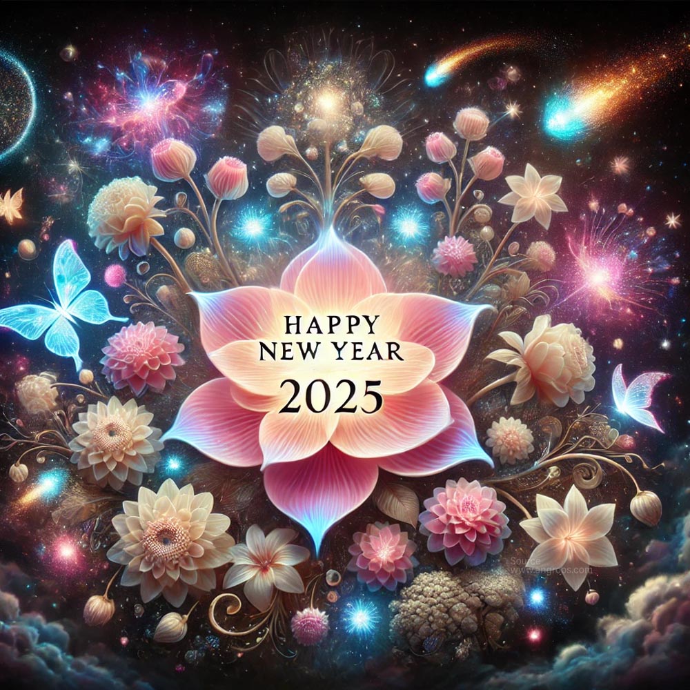 completely innovative and artistic New Year 2025 greeting card India's Favourite Online Gift Shop