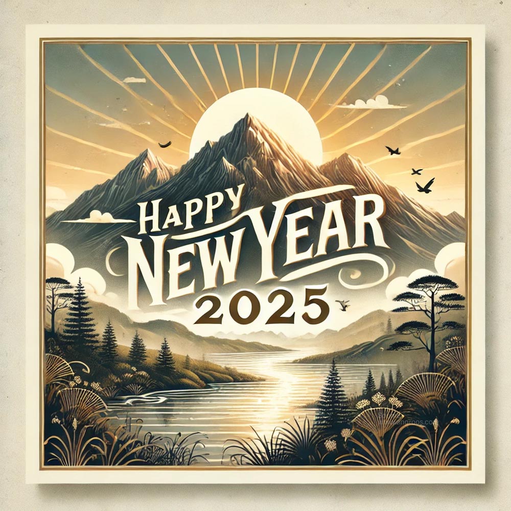 completely original and nature inspired New Year 2025 greeting India's Favourite Online Gift Shop