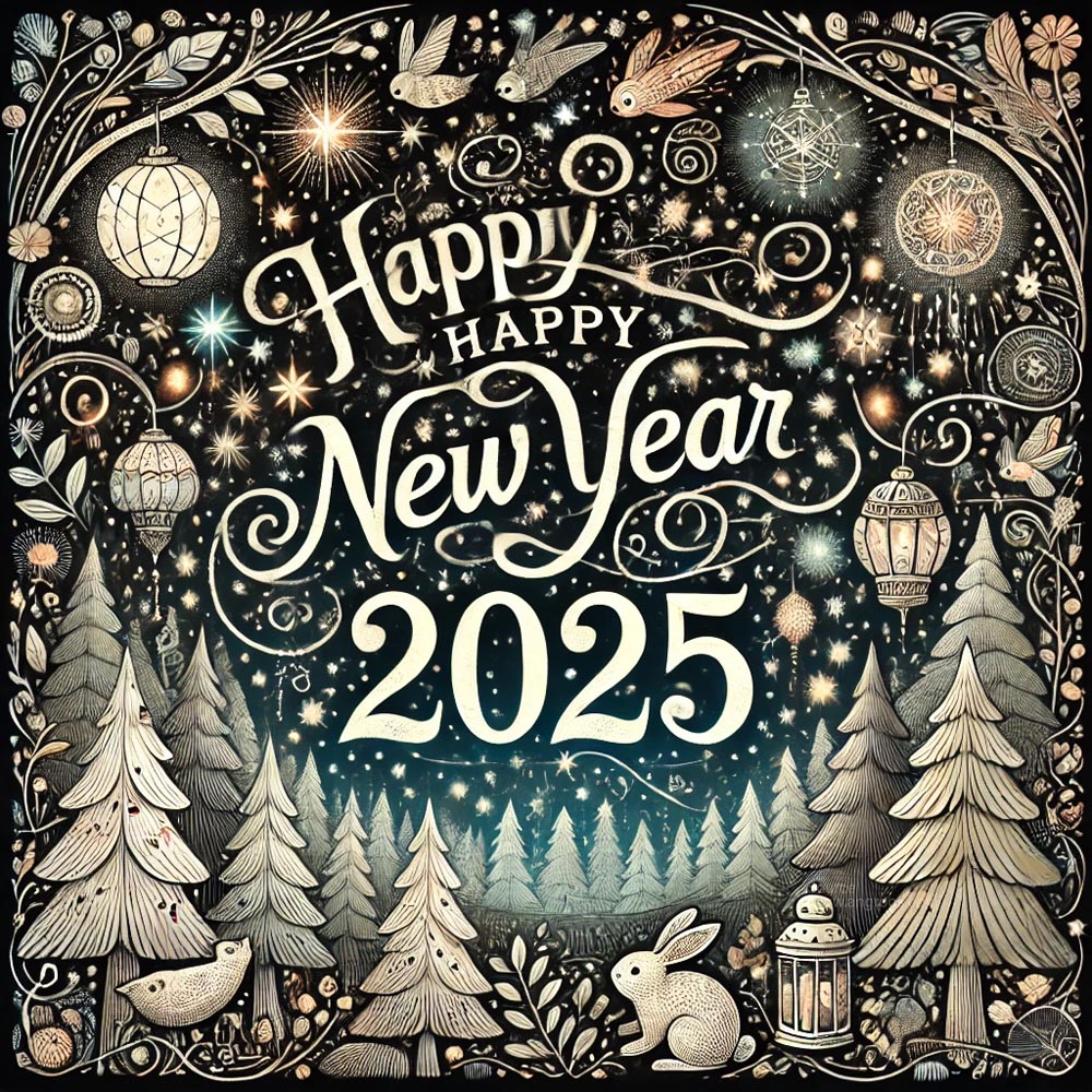 completely unique New Year 2025 greeting card India's Favourite Online Gift Shop