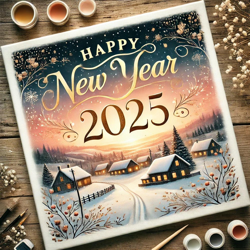 completely unique and artistic New Year 2025 greeting card India's Favourite Online Gift Shop