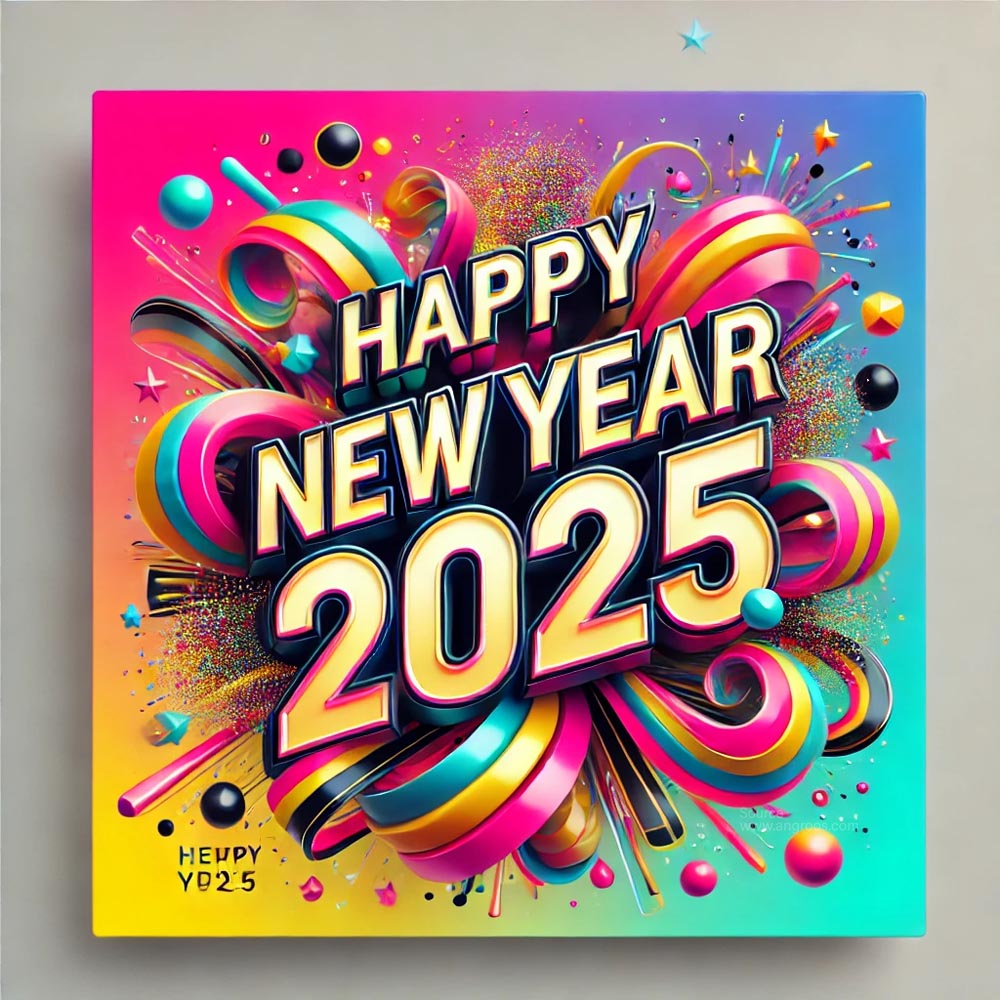 completely unique and dynamic New Year 2025 greeting India's Favourite Online Gift Shop