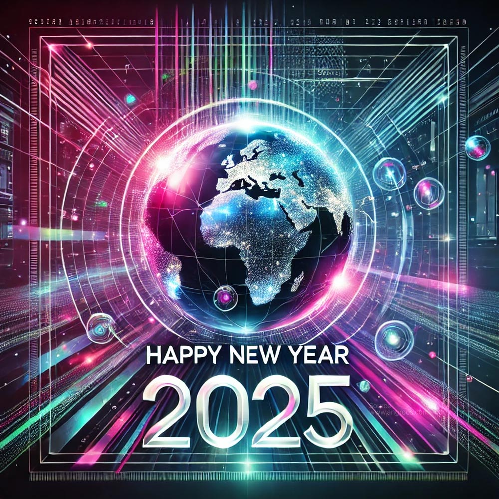 completely unique and futuristic New Year 2025 greeting India's Favourite Online Gift Shop