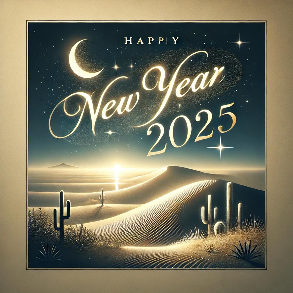 completely unique and serene New Year 2025 greeting card in square format 1 India's Favourite Online Gift Shop