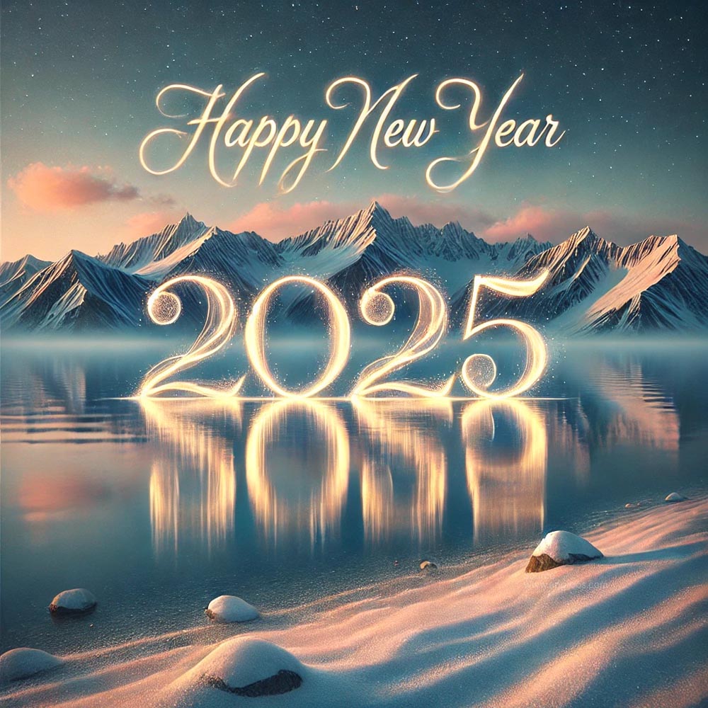 completely unique and serene New Year 2025 greeting card India's Favourite Online Gift Shop