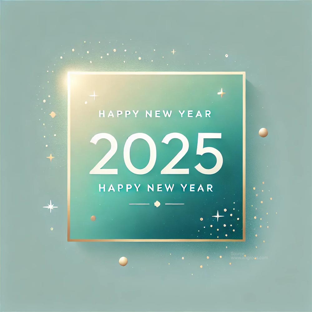 simple New Year 2025 greeting card in square format India's Favourite Online Gift Shop