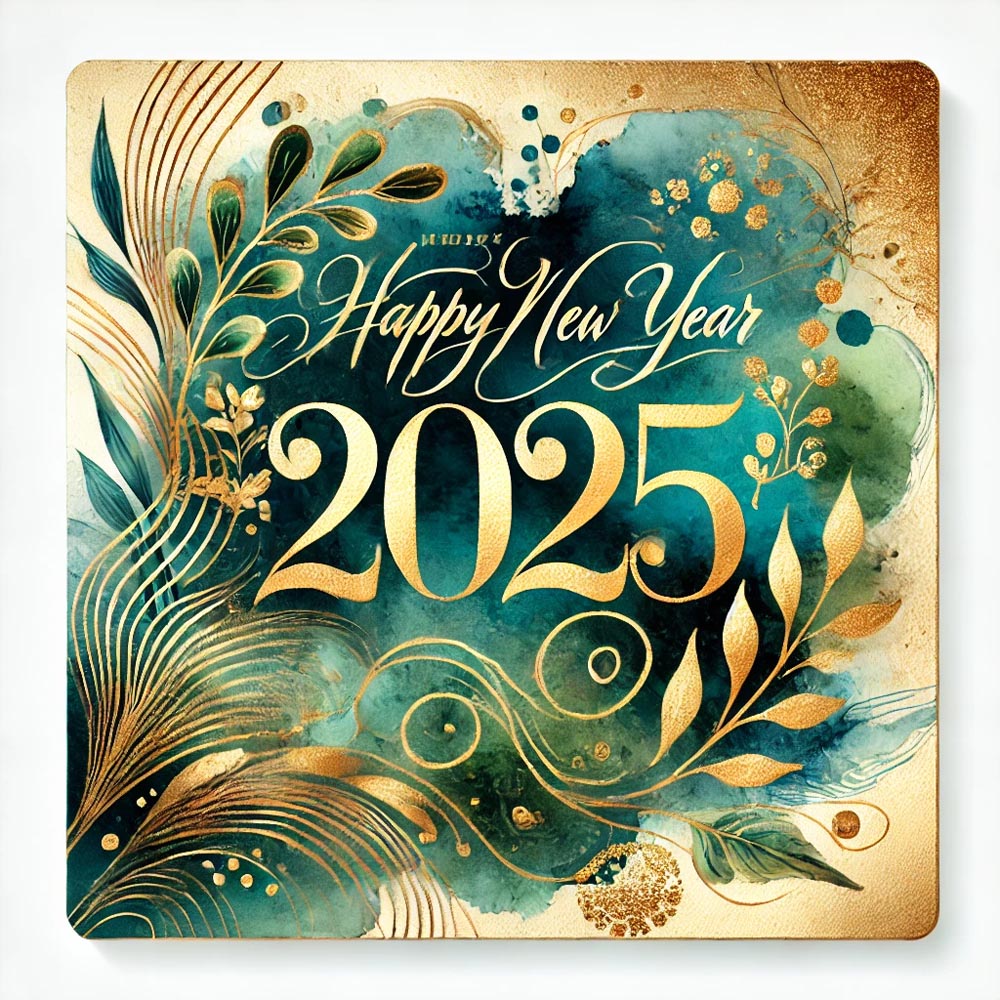 unique and artistic New Year 2025 greeting card in square format 1 India's Favourite Online Gift Shop