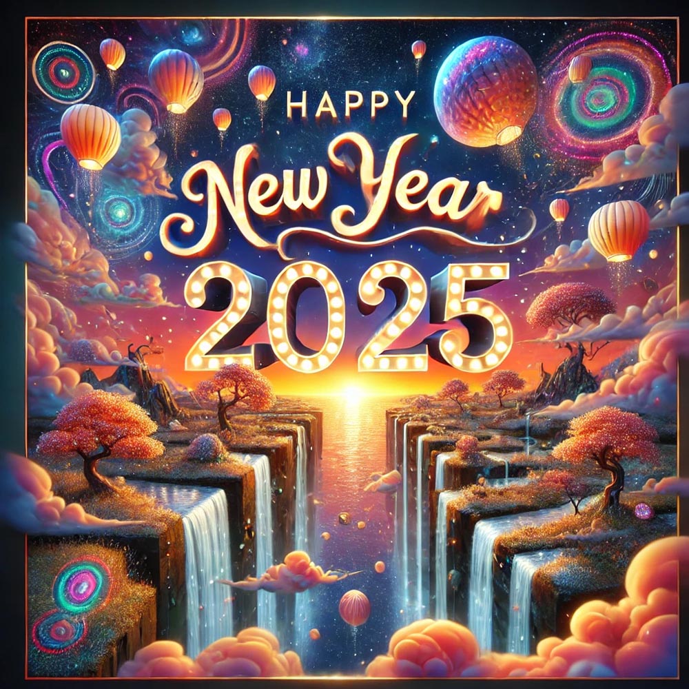 unique and imaginative New Year 2025 greeting card India's Favourite Online Gift Shop