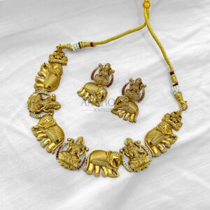 Traditional Gaja Lakshmi Necklace