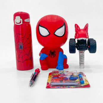 Superhero Spider-Man Stationery Set for Kids – Complete School Supplies with Water Bottle