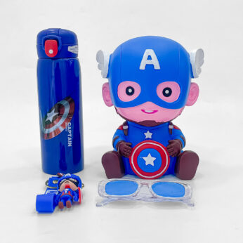 Epic Captain America Superhero Water Bottle and Toy Set for Kids – Ultimate Marvel-Themed Gift