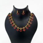 Ruby Heart Necklace Set