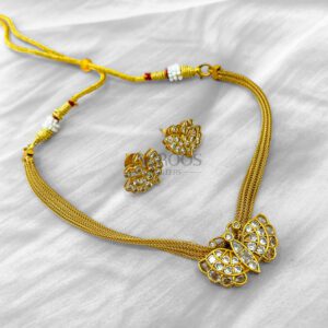 Golden Butterfly Necklace Set