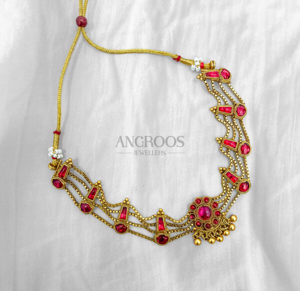 Ruby Triple Layer Necklace Set – Radiant Traditional Grace - Image 2