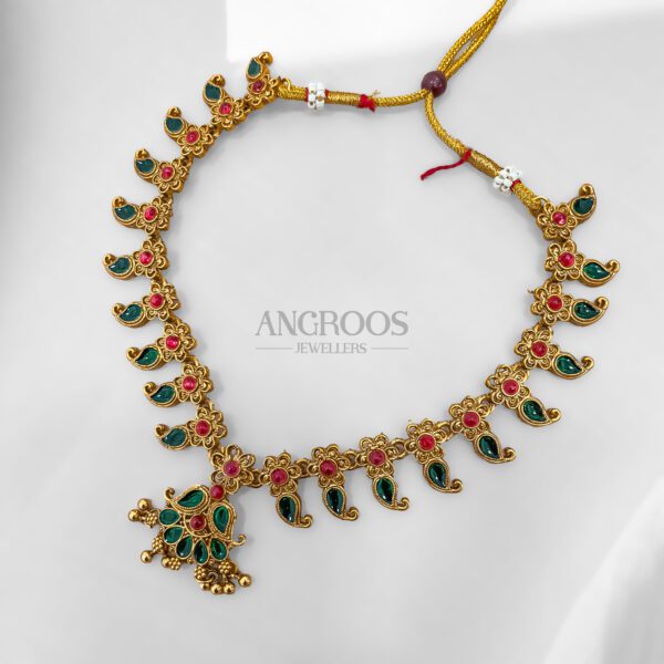 Traditional Mango Design Necklace Set – Vibrant Ethnic Charm - Image 2