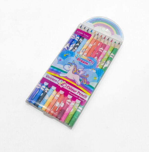 Unicorn Dream 12 Premium Colored Pencils Set for Kids ( Pack Of X3) – Vibrant & Creative - Image 2