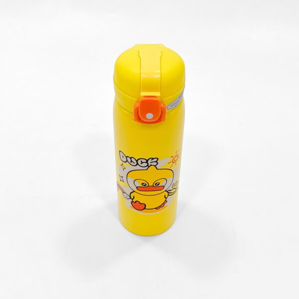 Adorable Duck-Themed Kids Water Bottle - Bright Yellow Color, Leak-Proof Design - Image 2