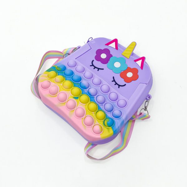 Vibrant Unicorn Pop-It Backpack for Kids – Fun & Functional! - Image 2