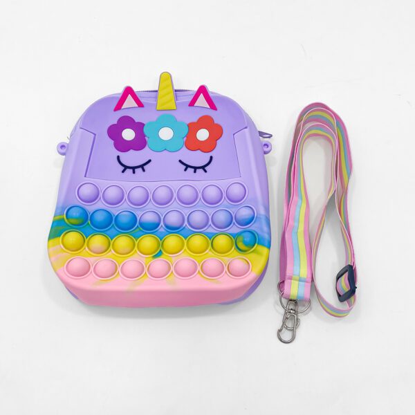 Vibrant Unicorn Pop-It Backpack for Kids – Fun & Functional! - Image 3