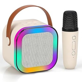 Mini Mic Wireless System – Ultimate Portable Bluetooth Karaoke Mic with Stunning LED Lights